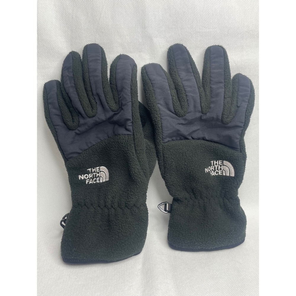 The North Face Fleece Gloves Black Touch Screen Fingers Mens Size Small Winter